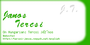 janos tercsi business card